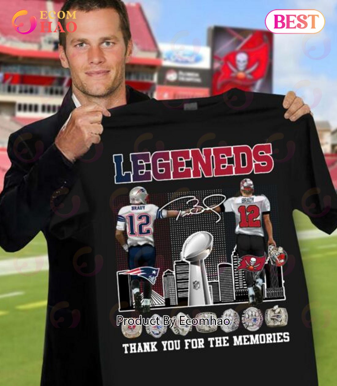 Legends Tom Brady Thank You For The Memories T-Shirt - Ecomhao Store