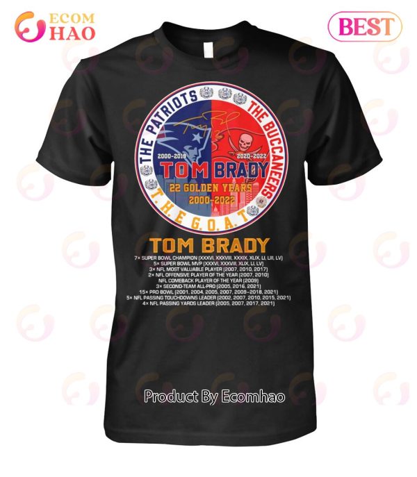 Tom Brady 22 Golden Years 2000 – 2022 T-Shirt
