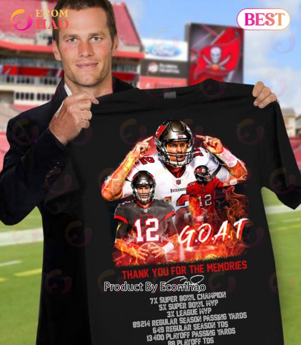 Tom Brady G.O.A.T Thank You For The Memories Shirt