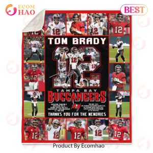 Tom Brady Tampa Bay Buccaneers Thank You For The Memories Quilt, Fleece Blanket, Sherpa Fleece Blanket