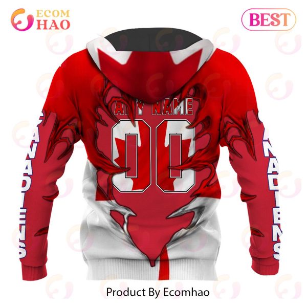 NHL Montreal Canadiens Demon Flag Design 3D Hoodie