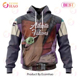 NFL Atlanta Falcons Specialized Unisex Kits With Mandalorian And Baby Yoda 3D Hoodie