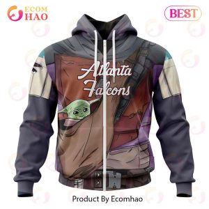 NFL Atlanta Falcons Specialized Unisex Kits With Mandalorian And Baby Yoda 3D Hoodie