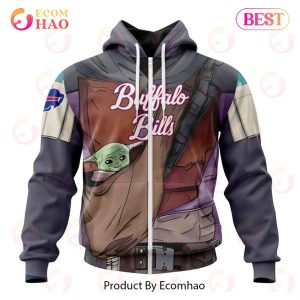 NFL Buffalo Bills Specialized Unisex Kits With Mandalorian And Baby Yoda 3D Hoodie