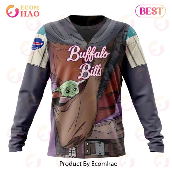 NFL Buffalo Bills Specialized Unisex Kits With Mandalorian And Baby Yoda 3D Hoodie