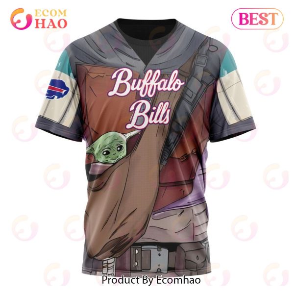 NFL Buffalo Bills Specialized Unisex Kits With Mandalorian And Baby Yoda 3D Hoodie