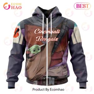 NFL Cincinnati Bengals Specialized Unisex Kits With Mandalorian And Baby Yoda 3D Hoodie