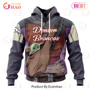 NFL Denver Broncos Specialized Unisex Kits With Mandalorian And Baby Yoda 3D Hoodie