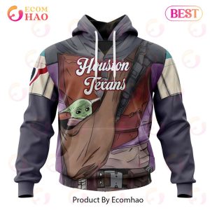NFL Houston Texans Specialized Unisex Kits With Mandalorian And Baby Yoda 3D Hoodie