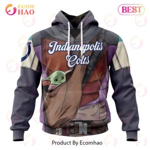 NFL Indianapolis Colts Specialized Unisex Kits With Mandalorian And Baby Yoda 3D Hoodie