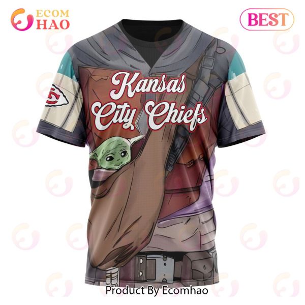 NFL Kansas City Chiefs Specialized Unisex Kits With Mandalorian And Baby Yoda 3D Hoodie
