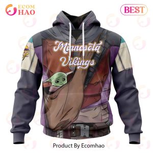 NFL Minnesota Vikings Specialized Unisex Kits With Mandalorian And Baby Yoda 3D Hoodie