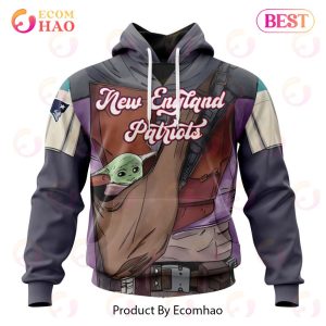 NFL New England Patriots Specialized Unisex Kits With Mandalorian And Baby Yoda 3D Hoodie