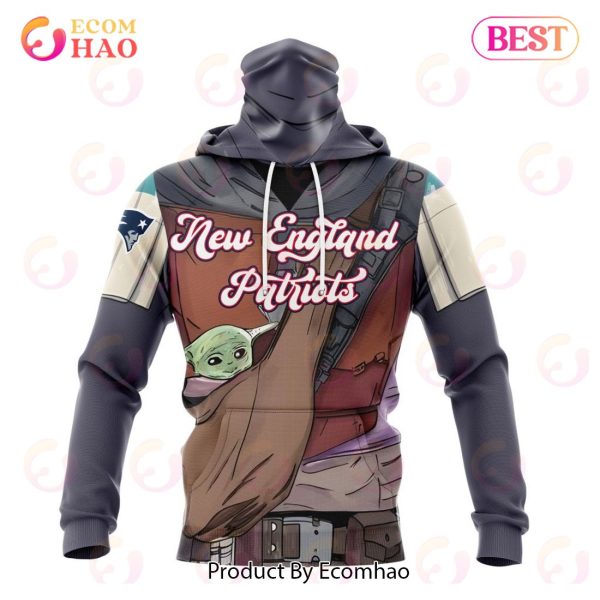 NFL New England Patriots Specialized Unisex Kits With Mandalorian And Baby Yoda 3D Hoodie