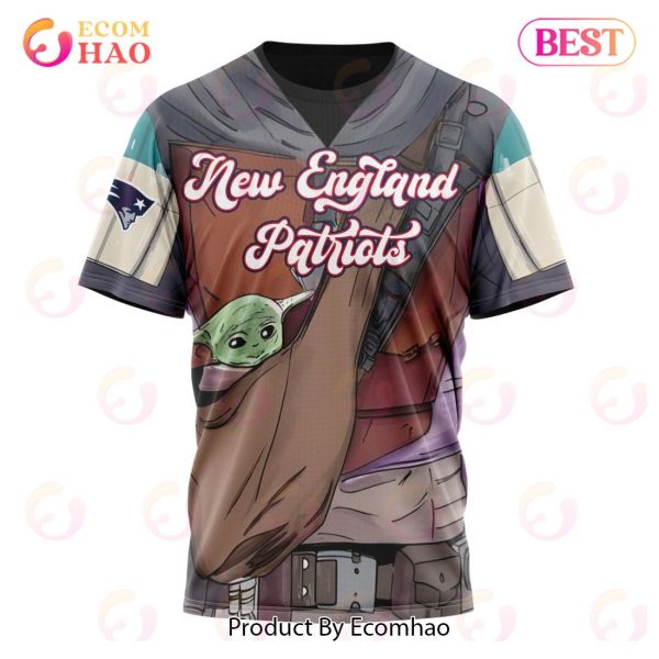 NFL New England Patriots Specialized Unisex Kits With Mandalorian And Baby Yoda 3D Hoodie
