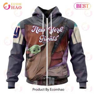 NFL New York Giants Specialized Unisex Kits With Mandalorian And Baby Yoda 3D Hoodie
