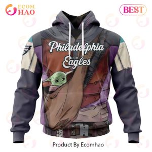 NFL Philadelphia Eagles Specialized Unisex Kits With Mandalorian And Baby Yoda 3D Hoodie
