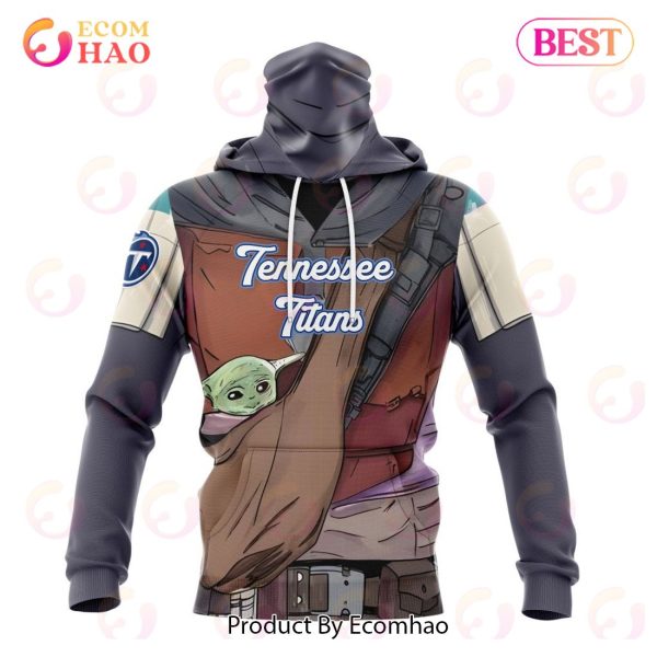 NFL Tennessee Titans Specialized Unisex Kits With Mandalorian And Baby Yoda 3D Hoodie