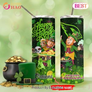 NFL Arizona Cardinals Saint Patrick’s Day Skinny Tumbler Cup
