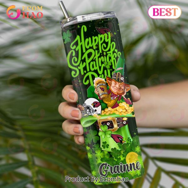 NFL Arizona Cardinals Saint Patrick’s Day Skinny Tumbler Cup