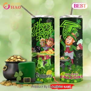 NFL Atlanta Falcons Saint Patrick’s Day Skinny Tumbler Cup