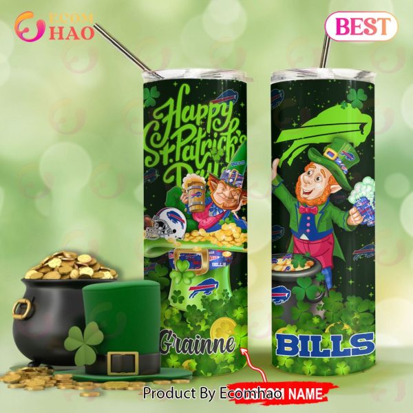 NFL Buffalo Bills Saint Patrick’s Day Skinny Tumbler Cup