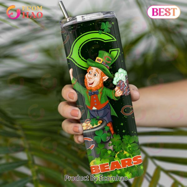 NFL Chicago Bears Saint Patrick’s Day Skinny Tumbler Cup