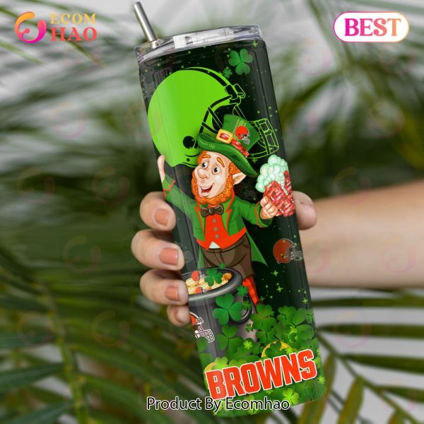 NFL Cleveland Browns Saint Patrick’s Day Skinny Tumbler Cup