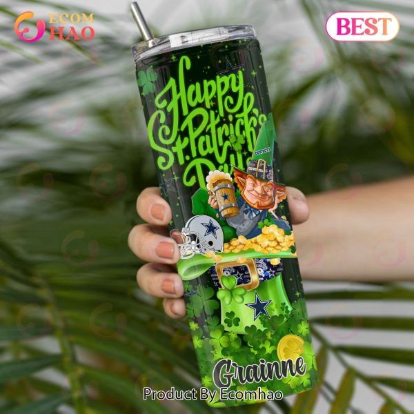 NFL Dallas Cowboys Saint Patrick’s Day Skinny Tumbler Cup