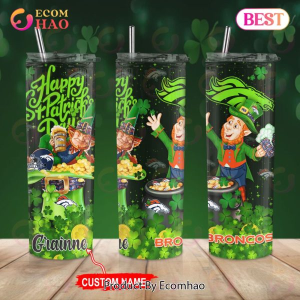 NFL Denver Broncos Saint Patrick’s Day Skinny Tumbler Cup
