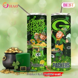 NFL Green Bay Packers Saint Patrick’s Day Skinny Tumbler Cup