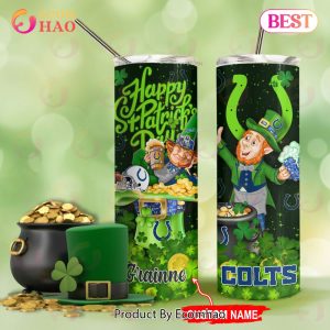 NFL Indianapolis Colts Saint Patrick’s Day Skinny Tumbler Cup