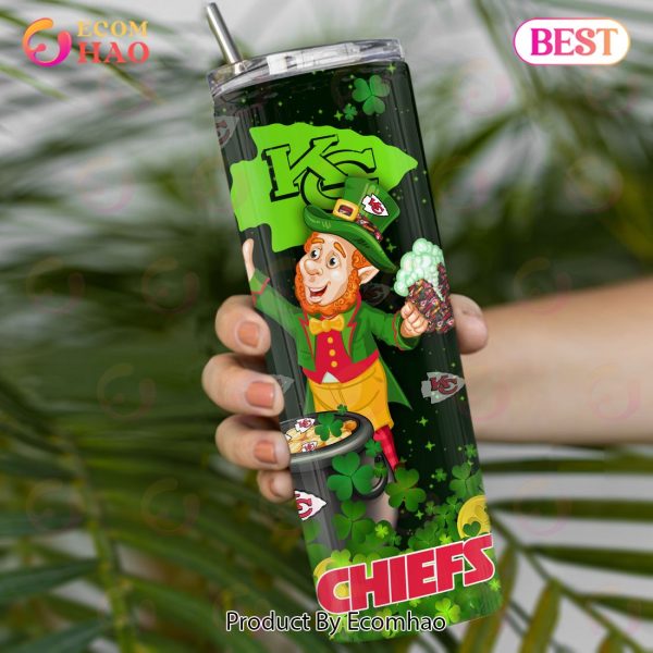 NFL Kansas City Chiefs Saint Patrick’s Day Skinny Tumbler Cup