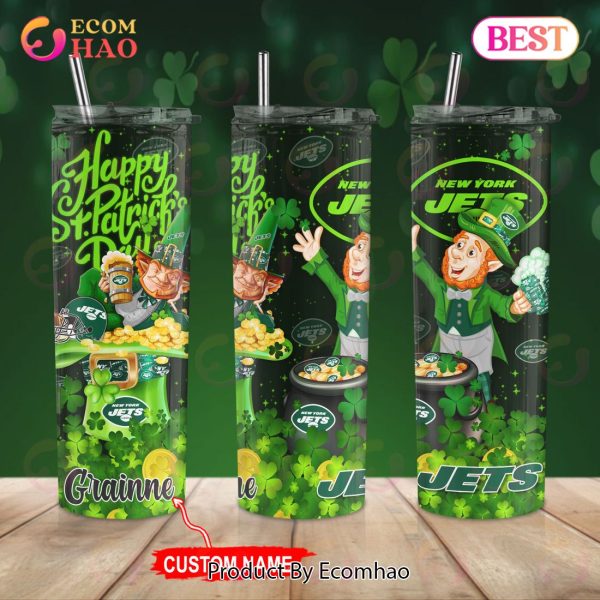 NFL New York Jets Saint Patrick’s Day Skinny Tumbler Cup