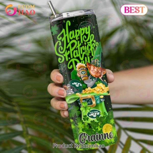 NFL New York Jets Saint Patrick’s Day Skinny Tumbler Cup