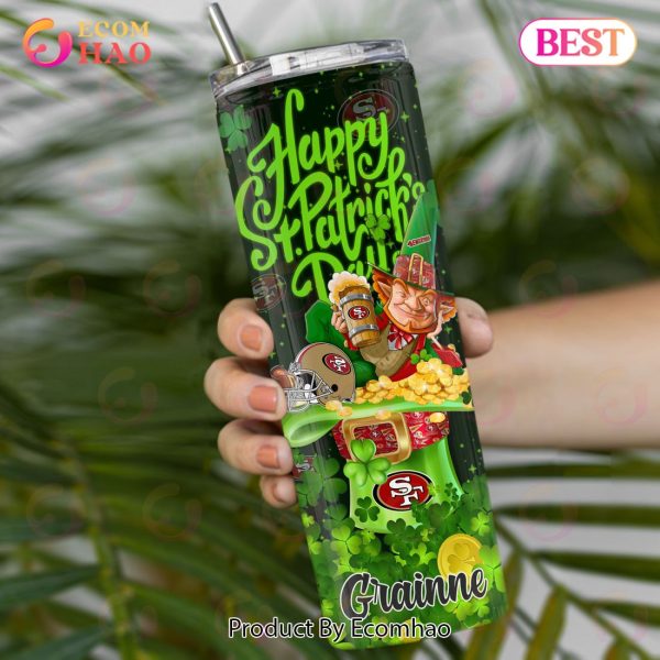 NFL San Francisco 49ers Saint Patrick’s Day Skinny Tumbler Cup
