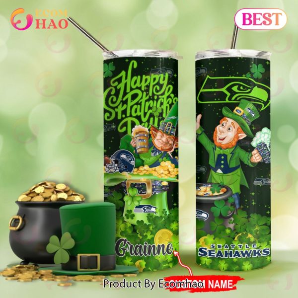 NFL Seattle Seahawks Saint Patrick’s Day Skinny Tumbler Cup