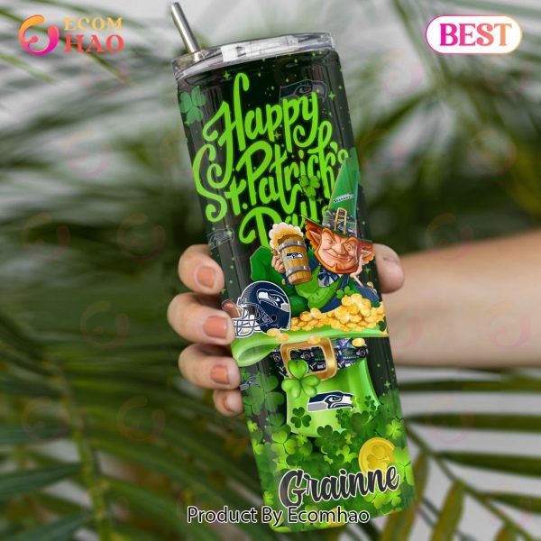 NFL Seattle Seahawks Saint Patrick’s Day Skinny Tumbler Cup
