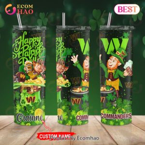 NFL Washington Commanders Saint Patrick’s Day Skinny Tumbler Cup