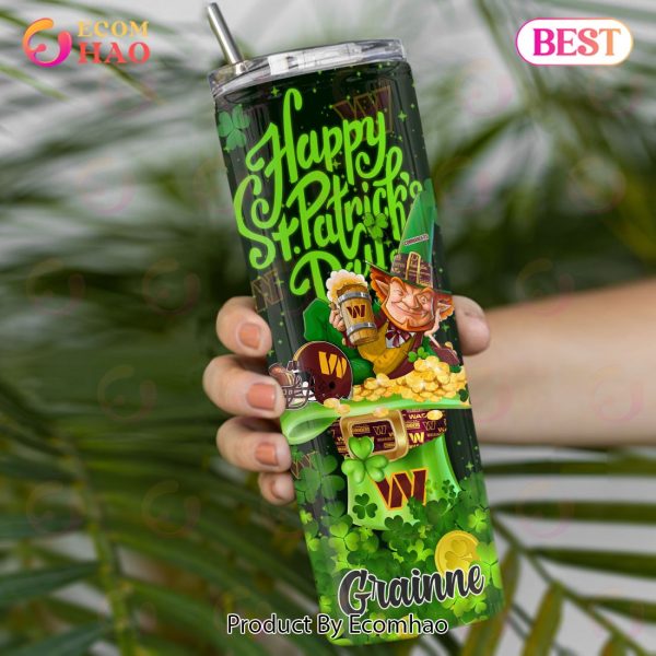 NFL Washington Commanders Saint Patrick’s Day Skinny Tumbler Cup