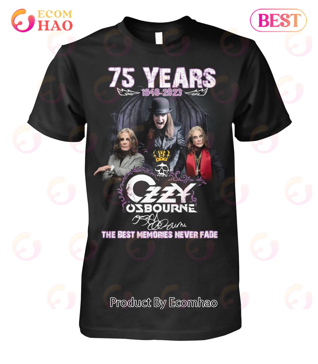 75 Years 1948 – 2023 Ozzy Osbourne The Best Memories Never Fade T-Shirt