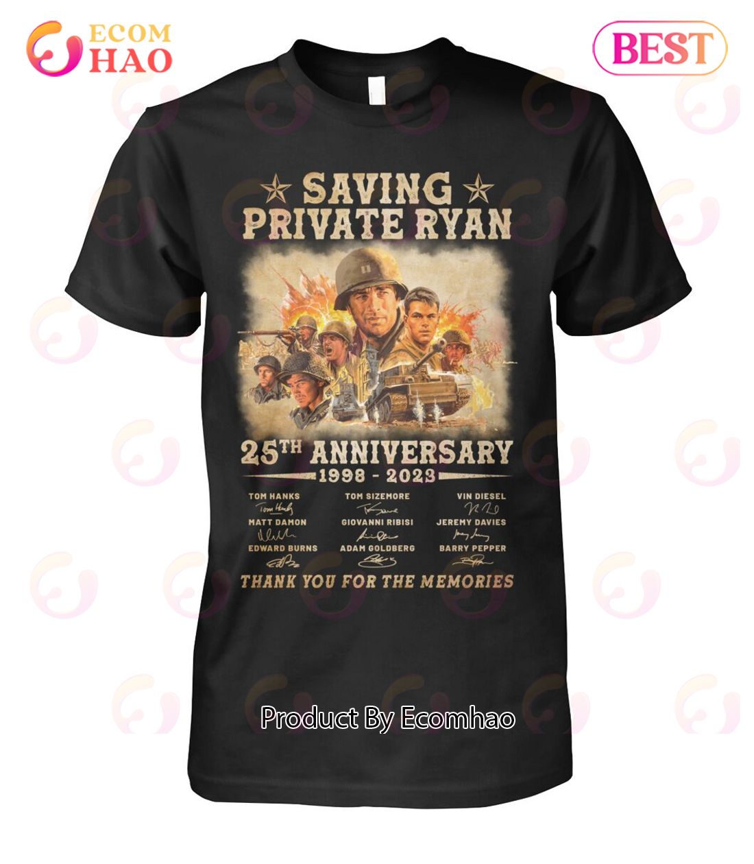 Saving Private Ryan 25th Anniversary 1998 – 2023 Thank You For The Memories T-Shirt