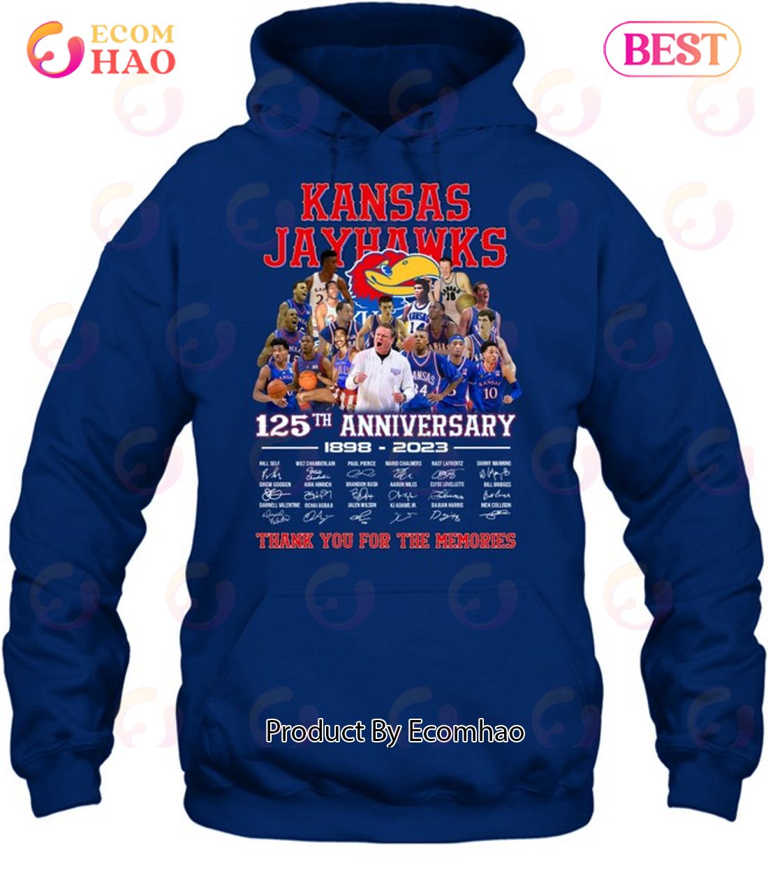 Kansas Jayhawks 125th Anniversary 1898 – 2023 Thank You For The Memories Hoodie