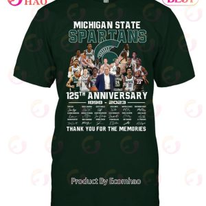 Michigan State Spartans 125th Anniversary 1898 – 2023 Thank You For The Memories Hoodie