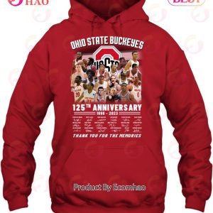 Ohio State Buckeyes 125th Anniversary 1898 – 2023 Thank You For The Memories Hoodie