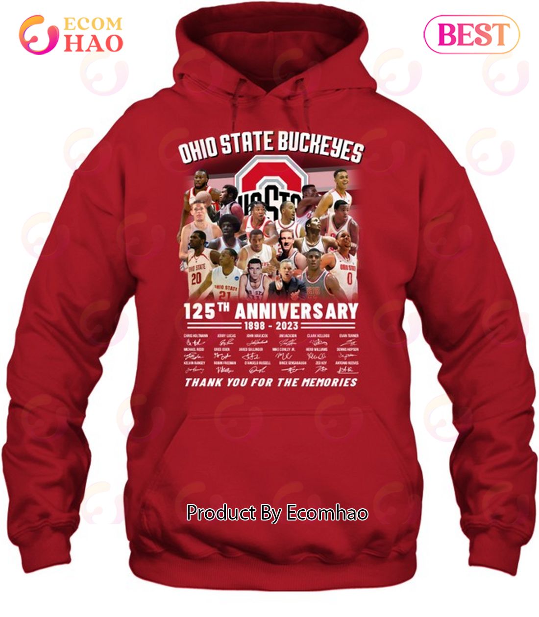 Ohio State Buckeyes 125th Anniversary 1898 – 2023 Thank You For The Memories Hoodie