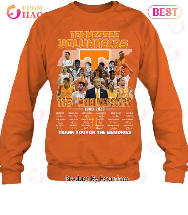 Tennessee Volunteers 115th Anniversary 1908 – 2023 Thank You For The Memories Hoodie