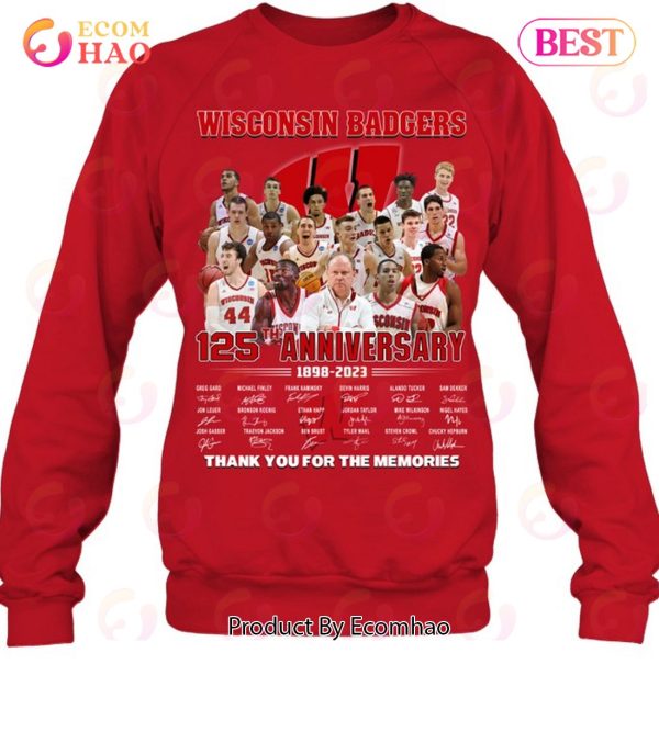 Wisconsin Badgers 125th Anniversary 1898 – 2023 Thank You For The Memories Hoodie