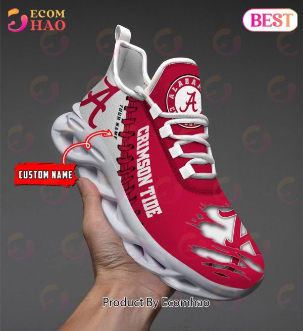 NCAA Alabama Crimson Tide Personalized Max Soul Shoes Custom Name