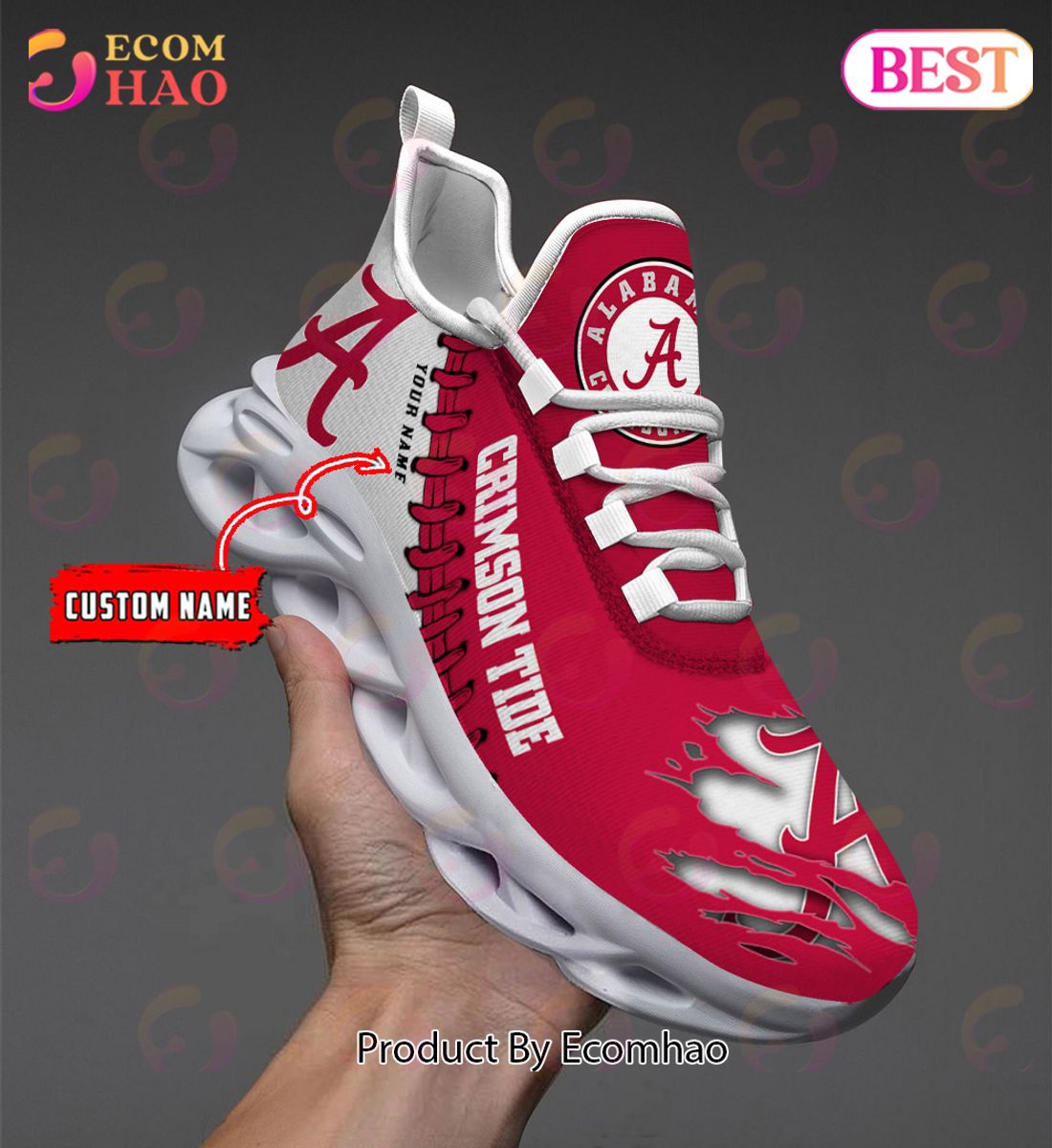 NCAA Arkansas Razorbacks Personalized Max Soul Shoes Custom Name